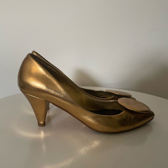 gold tè casan heels - Picture 2 of 5